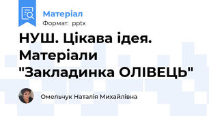 НУШ. Цікава ідея. Матеріали "Закладинка ОЛІВЕЦЬ"