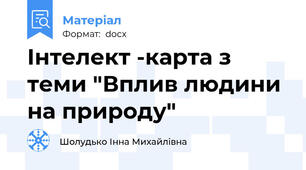 Інтелект -карта з теми "Вплив людини на природу"