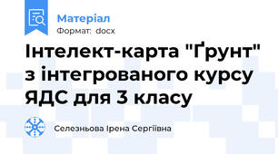Інтелект-карта "Ґрунт" з інтегрованого курсу ЯДС для 3 класу
