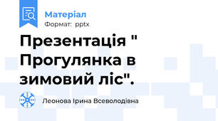 Презентація " Прогулянка в зимовий ліс".