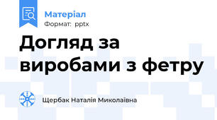 Догляд за виробами з фетру