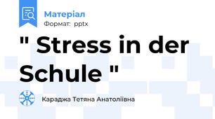 " Stress in der Schule "