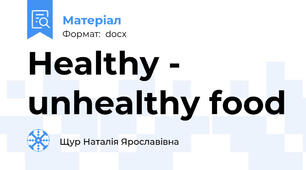 Healthy - unhealthy food