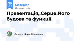Презентація,,Серце.Його будова та функції.