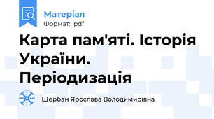 Карта пам'яті. Історія України. Періодизація