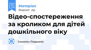 Відео-спостереження за кроликом для дітей дошкільного віку