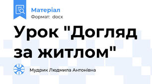 Урок "Догляд за житлом"