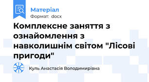 Комплексне заняття з ознайомлення з навколишнім світом "Лісові пригоди"