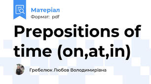 Prepositions of time (on,at,in)