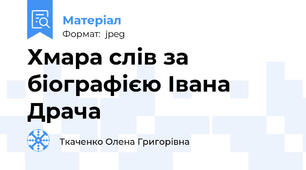 Хмара слів за біографією Івана Драча