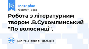 Робота з літературним твором .В.Сухомлинський "По волосинці".