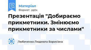 Презентація "Добираємо прикметники. Змінюємо прикметники за числами"