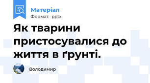 Як тварини пристосувалися до життя в ґрунті.