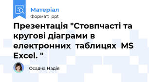 Презентація "Стовпчасті та кругові діаграми в електронних  таблицях  MS Excel. "