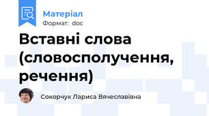Вставні слова (словосполучення, речення)