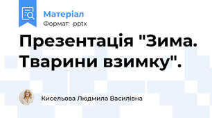 Презентація "Зима. Тварини взимку".
