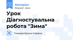 Урок Діагностувальна робота "Зима"