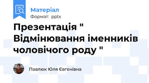 Презентація " Відмінювання іменників чоловічого роду "