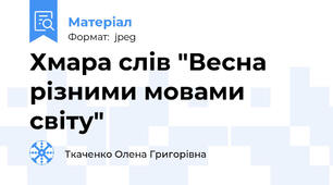 Хмара слів "Весна різними мовами світу"