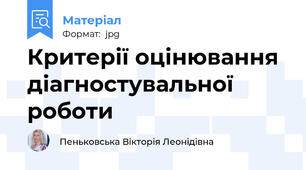 Критерії оцінювання діагностувальної роботи