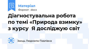 Діагностувальна робота  по темі «Природа взимку»  з курсу  Я досліджую світ