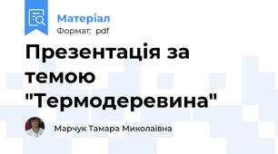 Презентація за темою "Термодеревина"