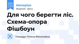 Для чого берегти ліс. Схема-опора Фішбоун