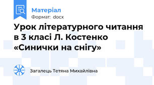 Урок літературного читання в 3 класі Л. Костенко «Синички на снігу»