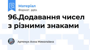 96.Додавання чисел з різними знаками