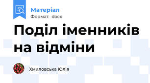 Поділ іменників на відміни