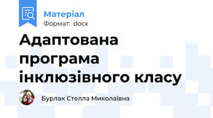 Адаптована програма інклюзівного класу