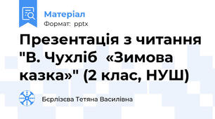 Презентація з читання "В. Чухліб  «Зимова казка»" (2 клас, НУШ)