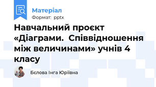 Навчальний проєкт «Діаграми.  Співвідношення між величинами» учнів 4 класу