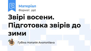 Звірі восени. Підготовка звірів до зими