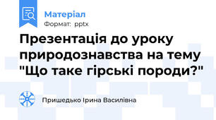 Презентація до уроку природознавства на тему "Що таке гірські породи?"