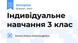 Індивідуальне навчання 3 клас