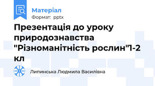 Презентація до уроку природознавства "Різноманітність рослин"1-2 кл