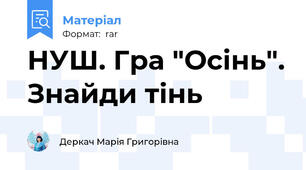 НУШ. Гра "Осінь". Знайди тінь