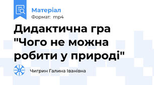 Дидактична гра "Чого не можна робити у природі"