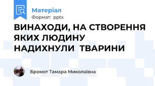 ВИНАХОДИ, НА СТВОРЕННЯ ЯКИХ ЛЮДИНУ НАДИХНУЛИ  ТВАРИНИ