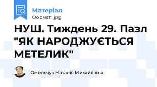 НУШ. Тиждень 29. Пазл "ЯК НАРОДЖУЄТЬСЯ МЕТЕЛИК"