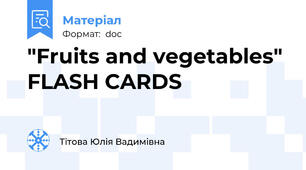 "Fruits and vegetables" FLASH CARDS