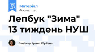Лепбук "Зима" 13 тиждень НУШ