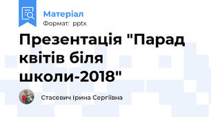 Презентація "Парад квітів біля школи-2018"