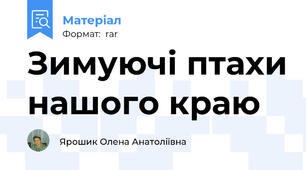 Зимуючі птахи нашого краю