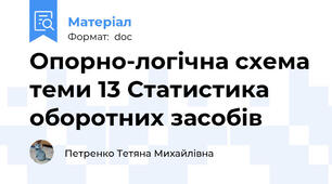 Опорно-логічна схема теми 13 Статистика оборотних засобів