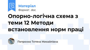 Опорно-логічна схема з теми 12 Методи встановлення норм праці
