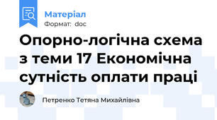 Опорно-логічна схема з теми 17 Економічна сутність оплати праці
