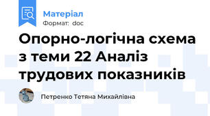 Опорно-логічна схема з теми 22 Аналіз трудових показників