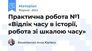 Практична робота №1 «Відлік часу в історії, робота зі шкалою часу»